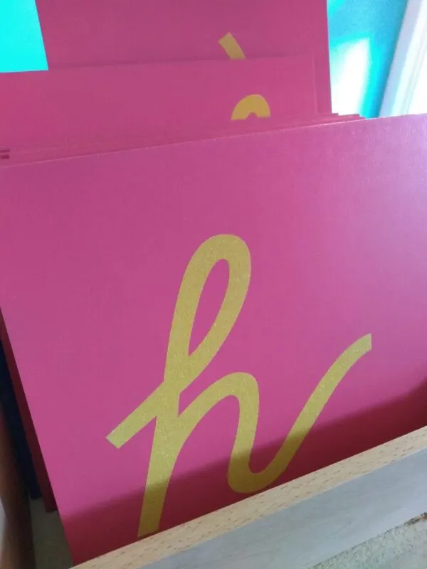 the cursive sandpaper letters