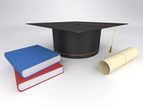 graduation cap, diploma and books. Which Montessori Training is Best?