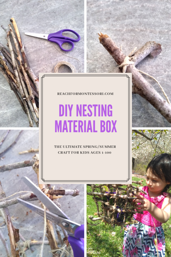 DIY Nesting Material Box Instruction pinterest image.