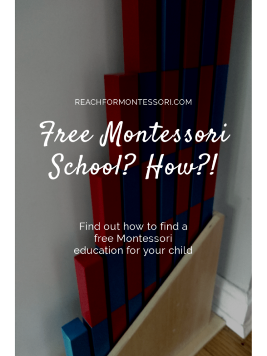 Are Montessori Schools Free pinterest image.