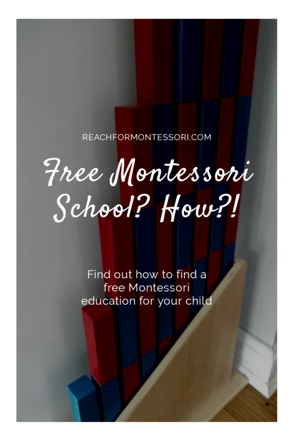 Are Montessori Schools Free pinterest image.
