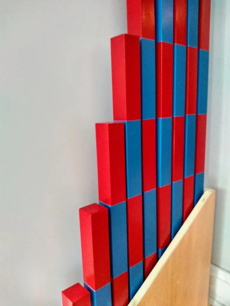 How Montessori teaches math: the Number rods.