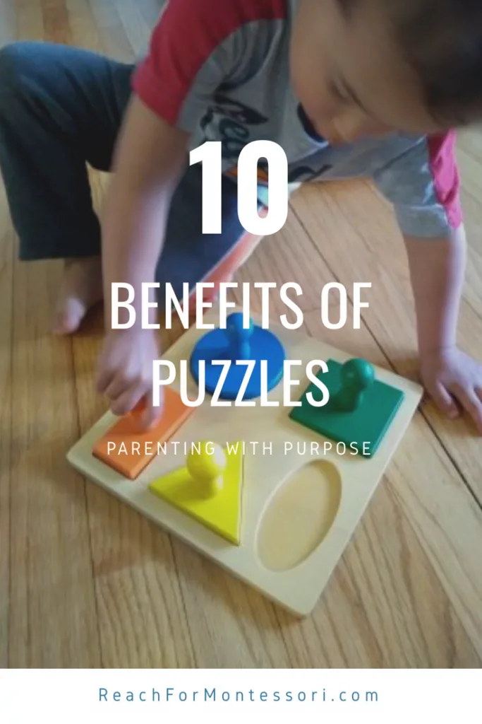 Puzzle Montessori en bois 2 ans