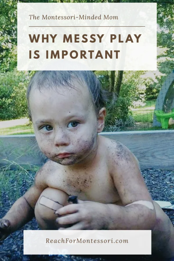 why messy play is important pinterest image