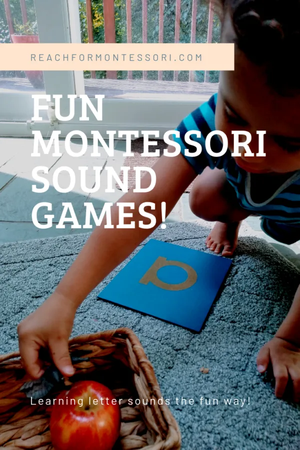 Montessori sound games pinterest image
