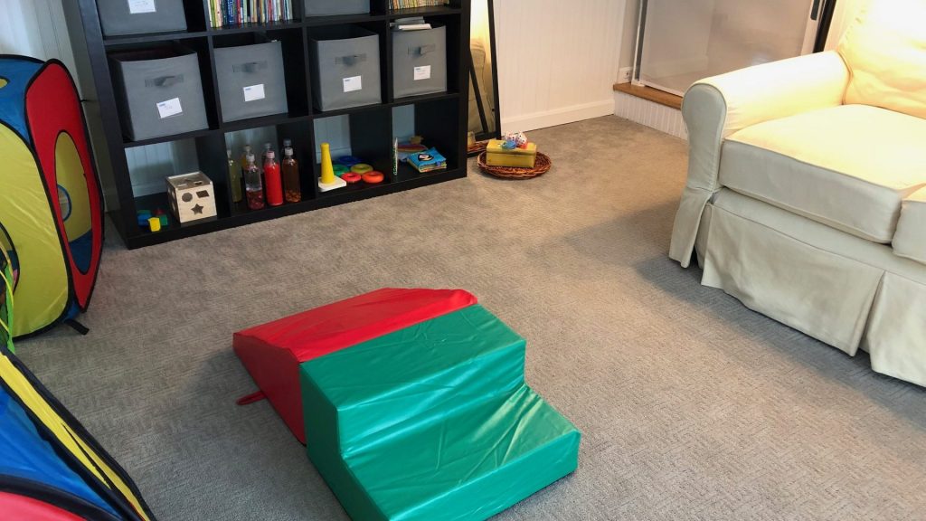 example of creating a yes space for baby, a baby safe room.