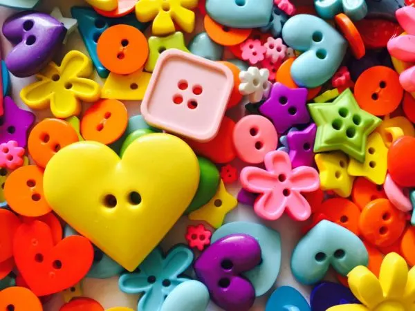 assorted buttons for button sorting activity