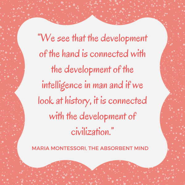 fine motor skills montessori quote