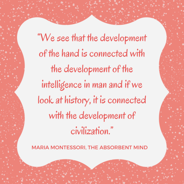 fine motor skills montessori quote from  by Maria Montessori