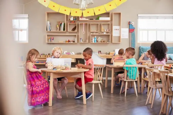 children working obediently in a well prepared environment