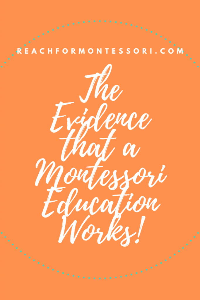 evidence that Montessori works Pinterest graphic
