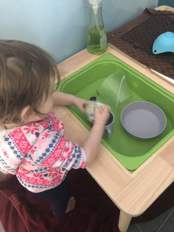 Toddler Dishwashing