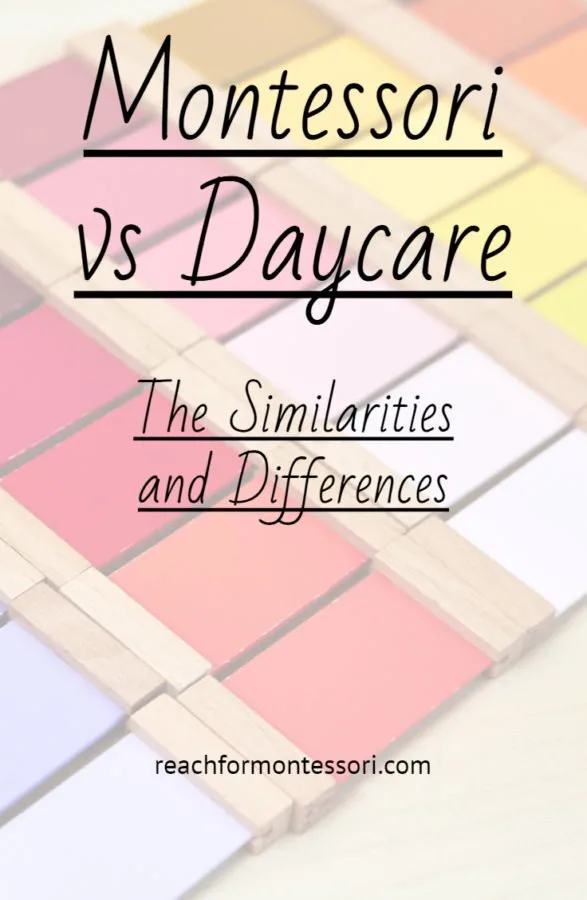 montessori vs daycare pinterest image.