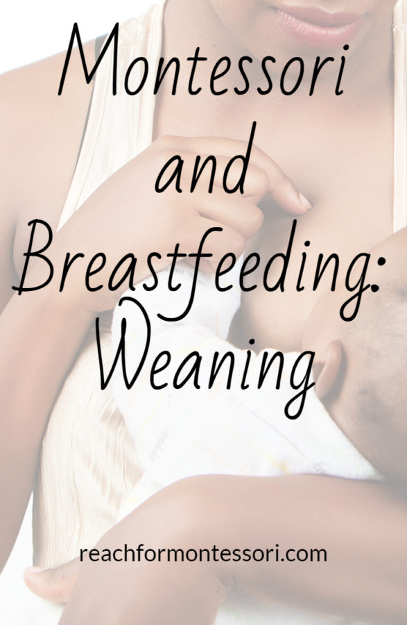 Montessori and breastfeeing: weaning pinterest image