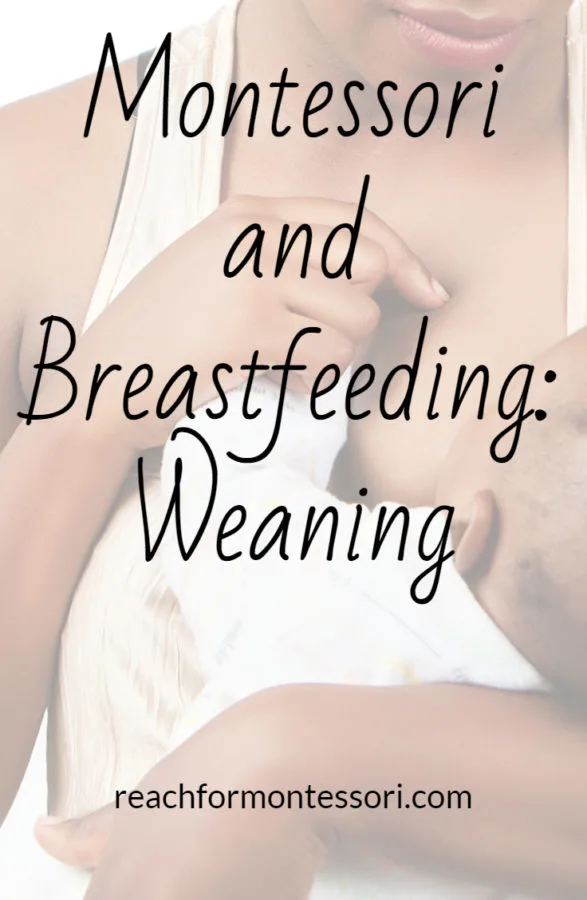 Montessori and breastfeeing: weaning pinterest image