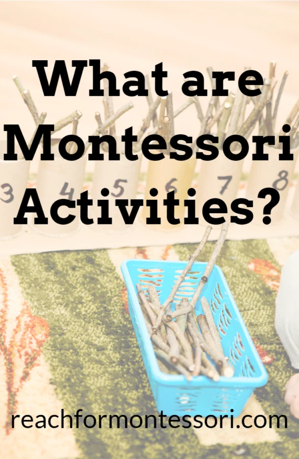 What are Montessori activities Pinterest image