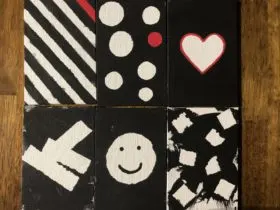 DIY black and white High contrast cards for baby.