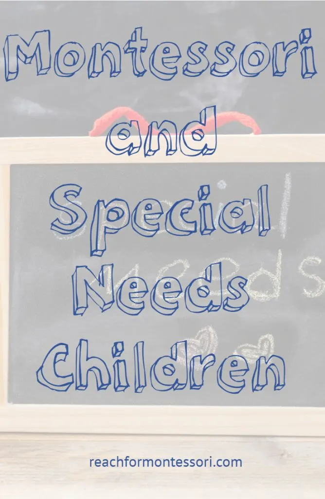 Montessori and Special Needs Pinterest Image