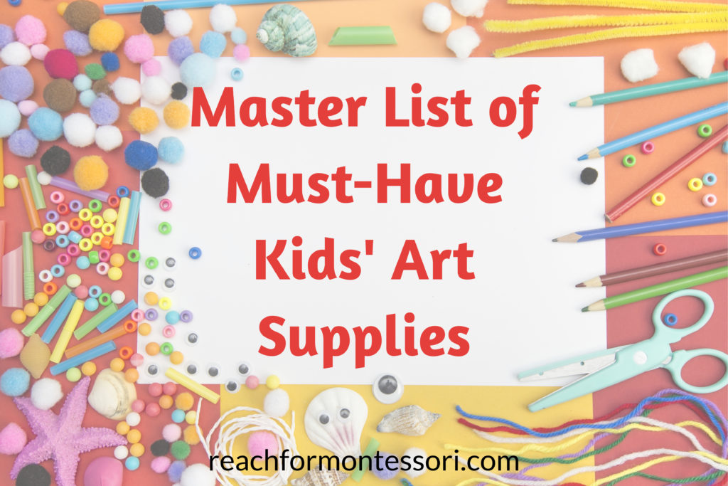 Art supplies for kids.