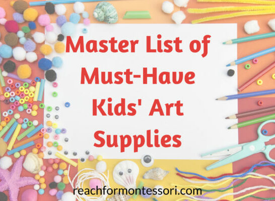 Art supplies for kids.