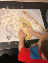 Toddler cooking 