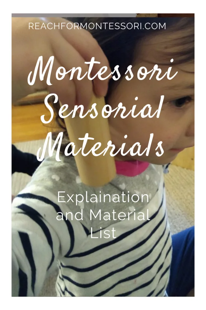 What are Montessori materials, child using sound cylinders