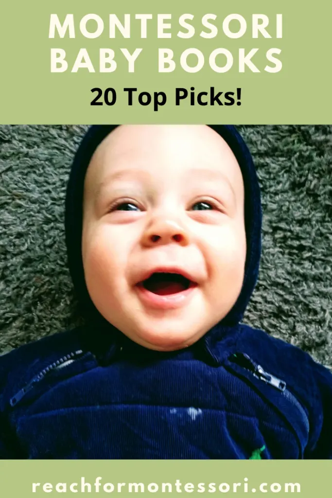 Montessori baby book Pinterest image
