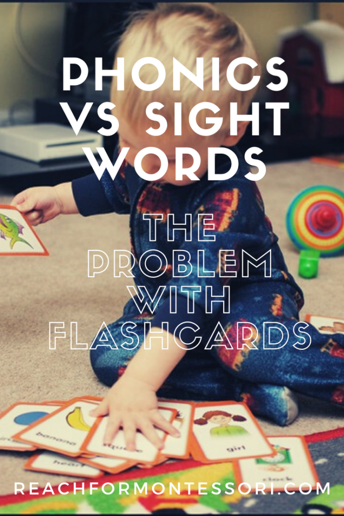 Phonics vs sight words Pinterest graphic