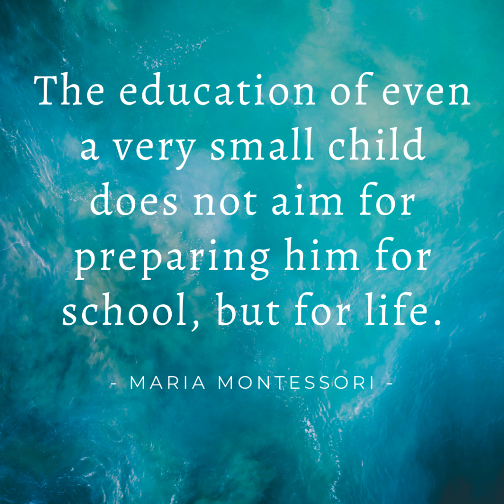 Maria Montessori qupte intrinsic motiation.