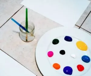 how to teach a child colors using paint and art supplies for kids