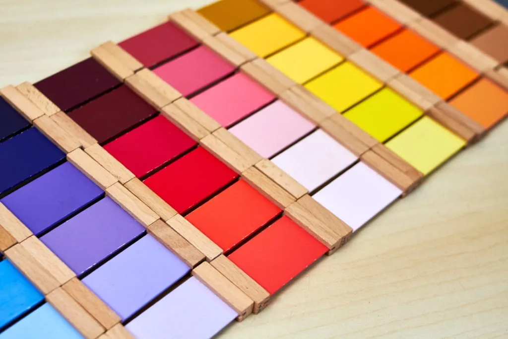 montessori color tablets.