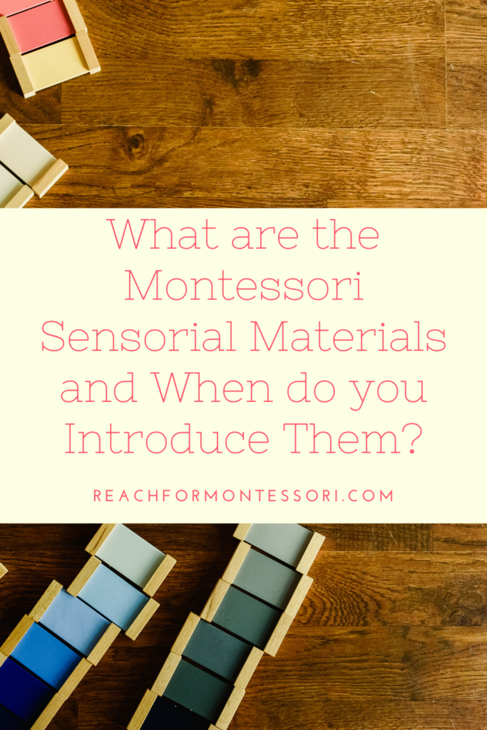 montessori sensorial materials by age pin.