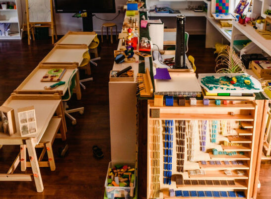 Classroom filled with Montessori materials, are Montessori Schools worth the price?