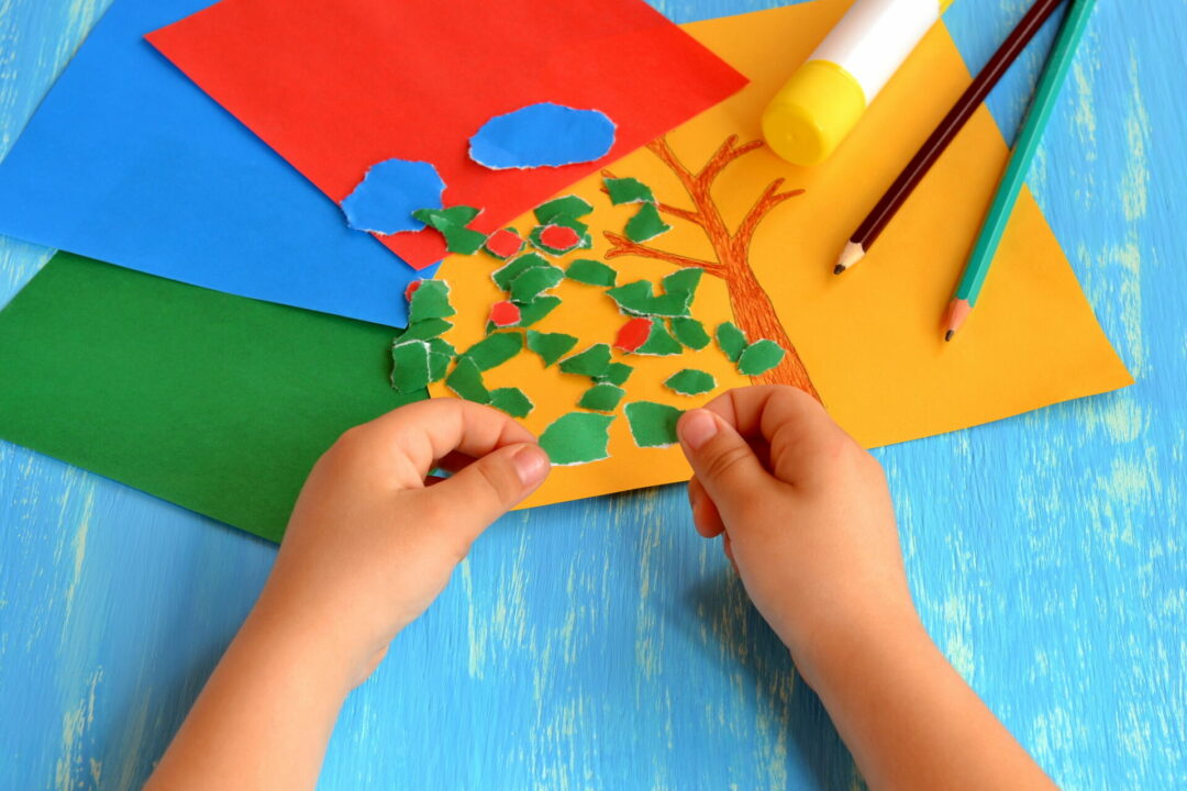 Child Getting Paper Setting Up a Paper Tearing Activity the Montessori Way — The Montessori ...