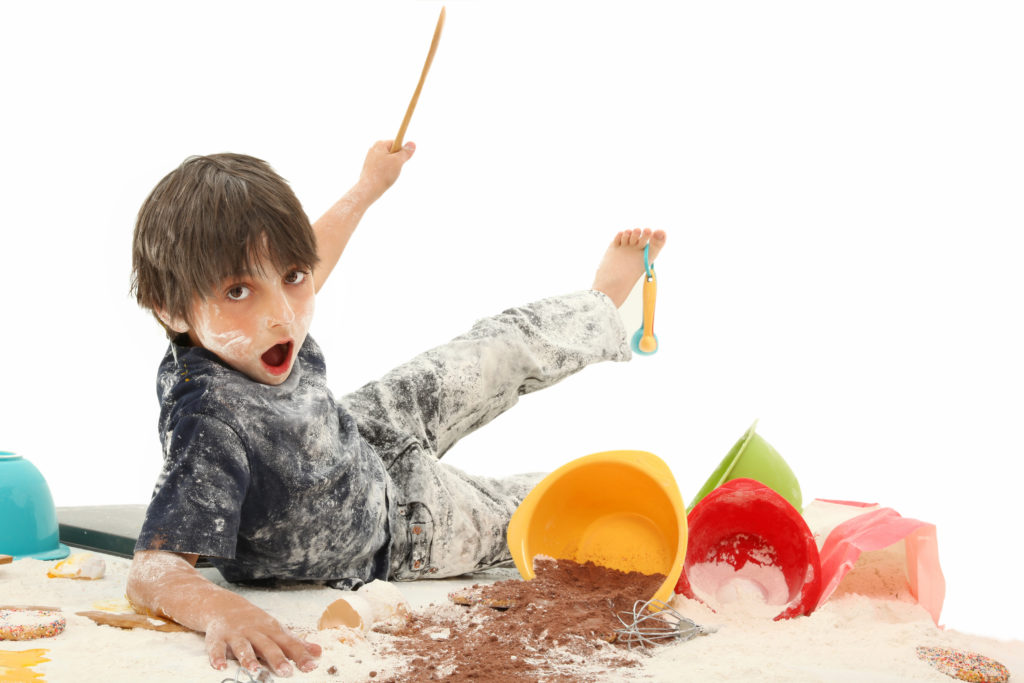 child making a mess.