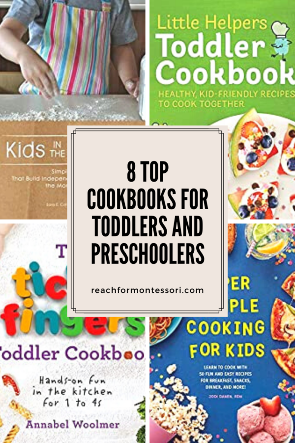 children's cookbooks for Montessori toddlers and preschoolers pin.