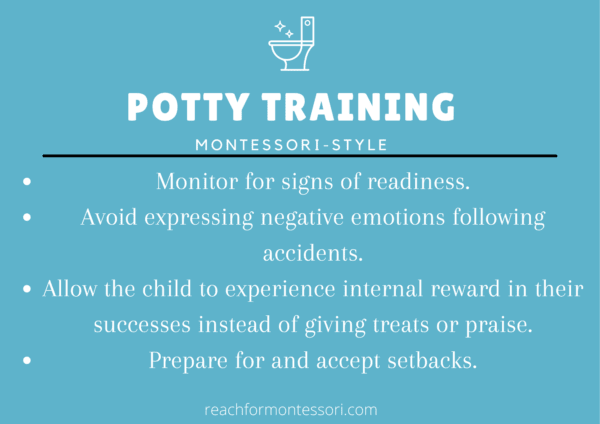 Image of Montessori potty training infographic.