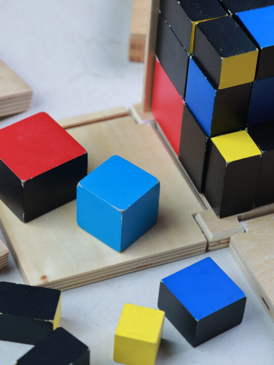 image of the Montessori trinomial cube.