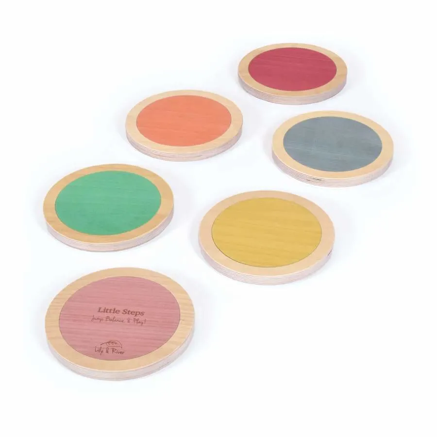 image of lily and river stepping stones, a montessori gross motor toy.