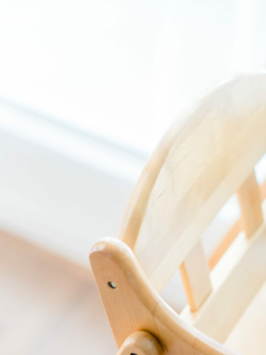 image of wooden Montessori high chair.