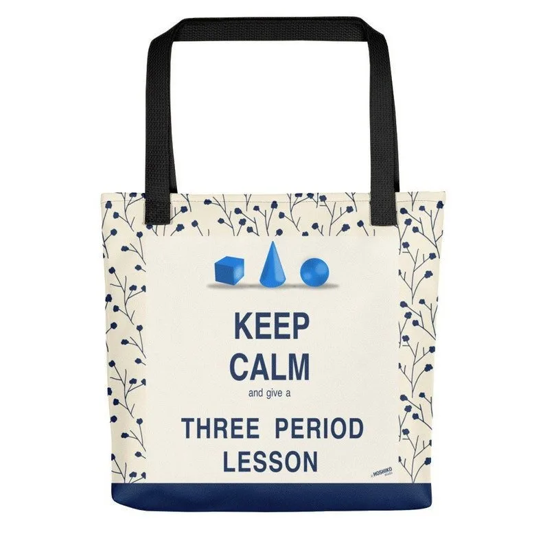 image of 3 period lesson tote, a gifts for montessori teachers.