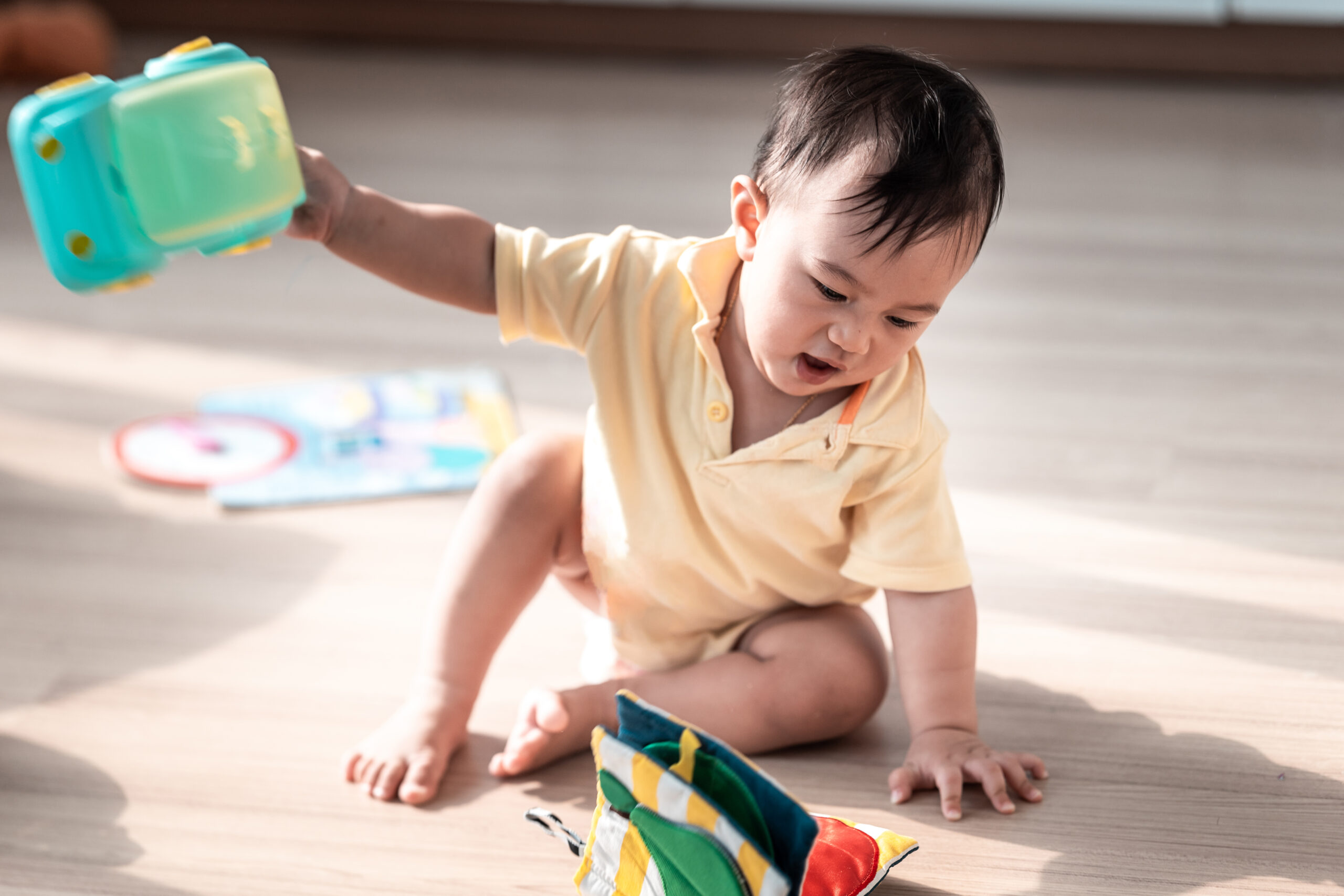 Knocking Down Cup Towers {Baby Playtime} - Toddler Approved