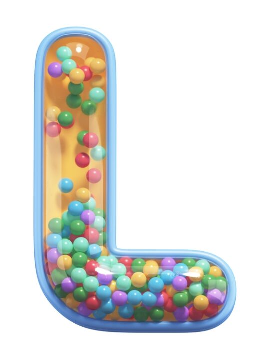Image of rottle toy shaped like the letter L for the toys that start with L post.