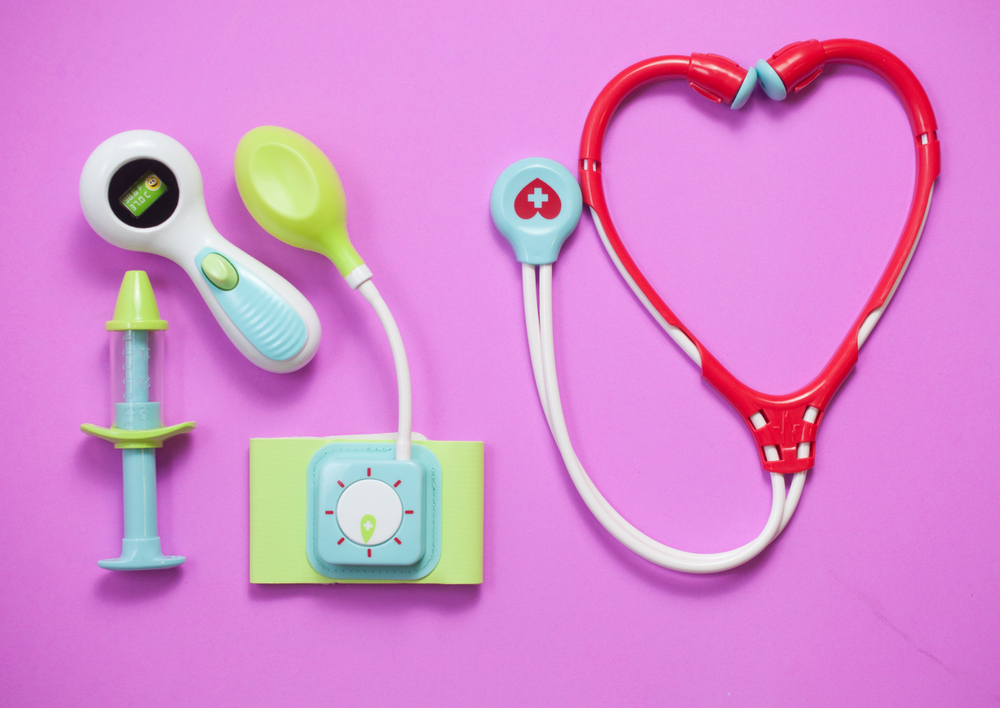 Image of a doctor kit used by a Montessori child.