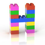 Image of legos build to the letter H, for toys that start with H post.