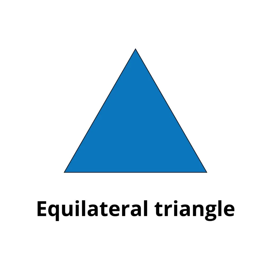 Image of Equilateral Triangle for the montessori constructive triangles material.