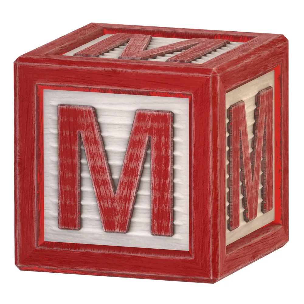 Letter best sale m block