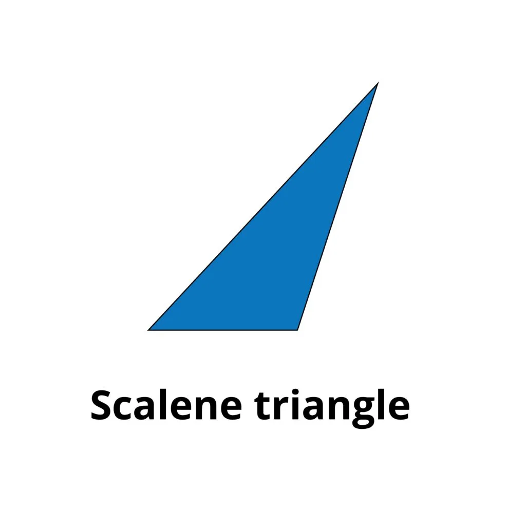 Image of scalene triangle for the montessori constructive triangle material.